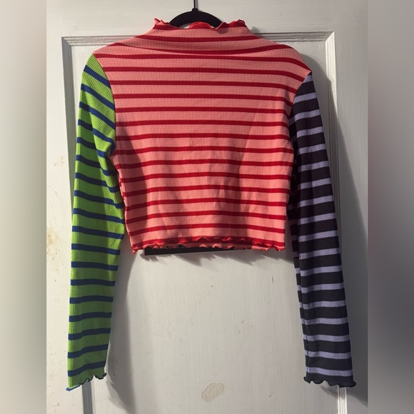 Cropped Multicolor Striped Top - Picture 1 of 1